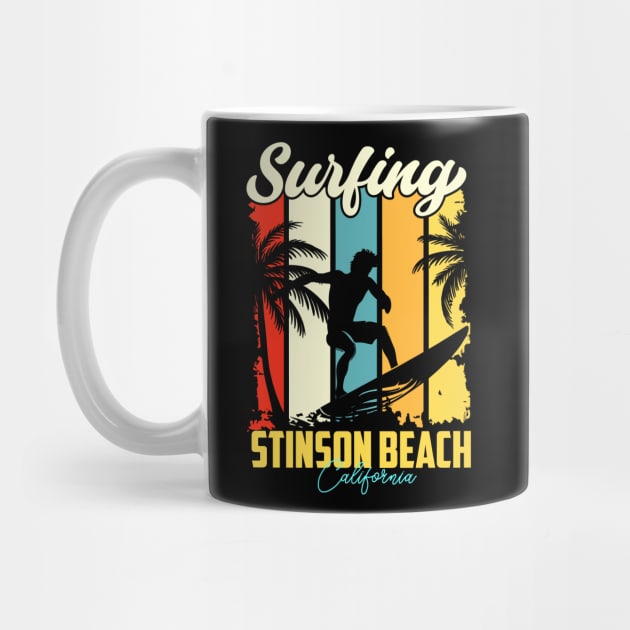 Surfing | Stinson Beach, California by T-shirt US